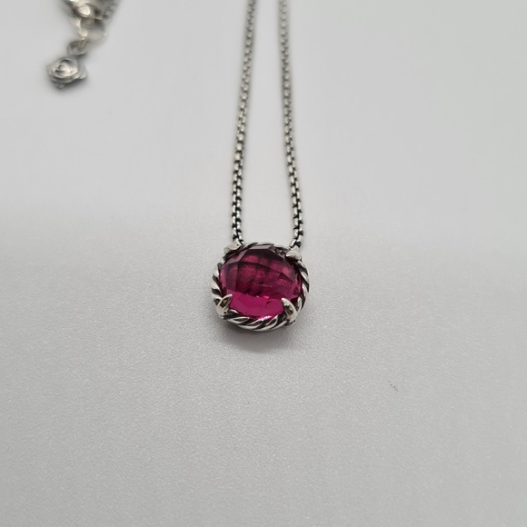 David Yurman Pink turmaline Necklace with sterling silver - Picture 6 of 6